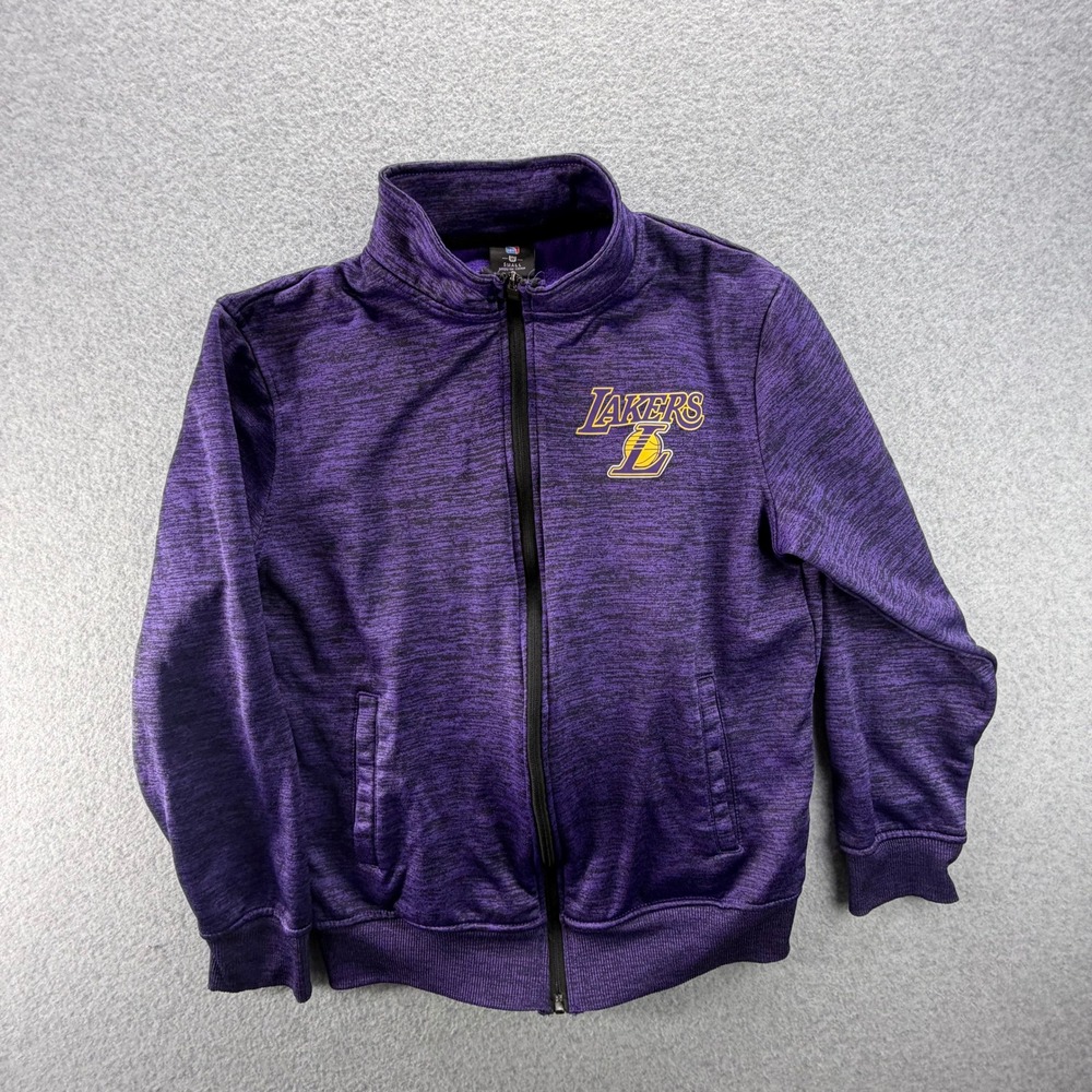 NBA Los Angeles Lakers Full Zip Track‎ Jacket Purple Heather Youth Small 0660